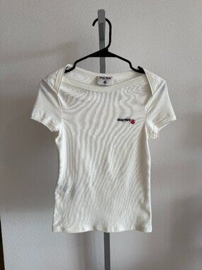 Miu Miu stretch jersey slim T-shirt